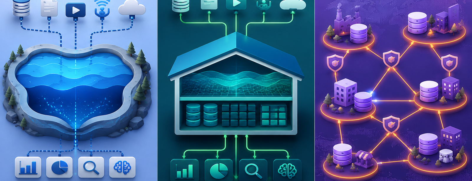 Data Lake vs. Data Lakehouse vs. Data Mesh: Key Differences and Use Cases